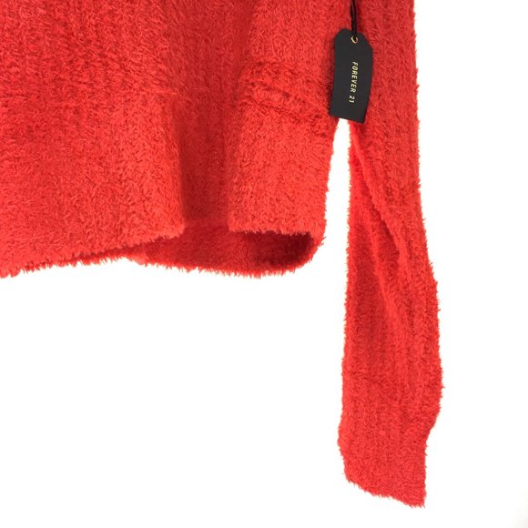 🌺3/$15🌺NWT Red Fluffy Knitted Sweater - Picture 4 of 6